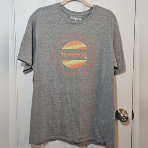 Hurley Men's Cotton Blend Crew Neck Short Sleeve T-Shirt Classic Top Gray XL